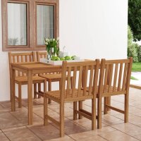 vidaXL 5-tlg. Garten-Essgruppe Massivholz Teak