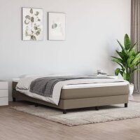 vidaXL Boxspringbett Taupe 140x190 cm Stoff