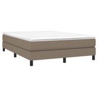 vidaXL Boxspringbett Taupe 140x190 cm Stoff