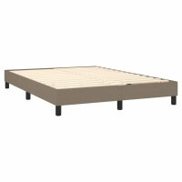 vidaXL Boxspringbett Taupe 140x190 cm Stoff