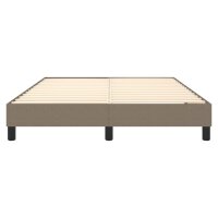 vidaXL Boxspringbett Taupe 140x190 cm Stoff