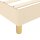 vidaXL Boxspringbett Creme 80x200 cm Stoff