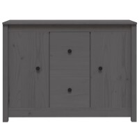 vidaXL Sideboard Grau 100x35x74 cm Massivholz Kiefer