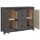 vidaXL Sideboard Grau 100x35x74 cm Massivholz Kiefer