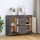 vidaXL Sideboard Grau 100x35x74 cm Massivholz Kiefer