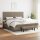 vidaXL Boxspringbett mit Matratze Taupe 200x200 cm Stoff