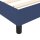 WOWONA Boxspringbett Blau 160x200 cm Stoff