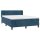 vidaXL Boxspringbett mit Matratze Dunkelblau 140x200 cm Samt