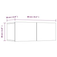 vidaXL 4-tlg. TV-Schrank-Set Betongrau Holzwerkstoff