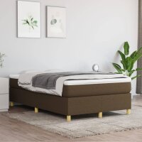 vidaXL Boxspringbett Dunkelbraun 120x200 cm Stoff