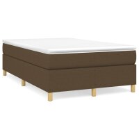 vidaXL Boxspringbett Dunkelbraun 120x200 cm Stoff