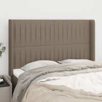 vidaXL Kopfteil mit Ohren Taupe 147x16x118/128 cm Stoff