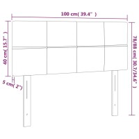 vidaXL Kopfteil Creme 100x5x78/88 cm Stoff