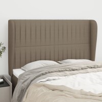 vidaXL Kopfteil mit Ohren Taupe 147x23x118/128 cm Stoff