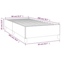 vidaXL Bettgestell Dunkelgr&uuml;n 80x200 cm Samt