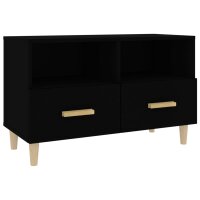 vidaXL TV-Schrank Schwarz 80x36x50 cm Holzwerkstoff