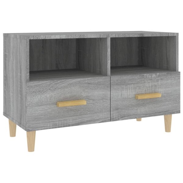 vidaXL TV-Schrank Grau Sonoma 80x36x50 cm Holzwerkstoff