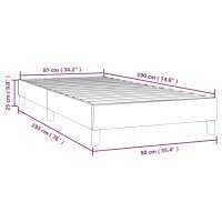 vidaXL Boxspringbett Taupe 90x190 cm Stoff