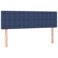 vidaXL Boxspringbett mit Matratze Blau 140x200 cm Stoff