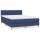 vidaXL Boxspringbett mit Matratze Blau 140x200 cm Stoff