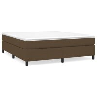 vidaXL Boxspringbett Dunkelbraun 160x200 cm Stoff