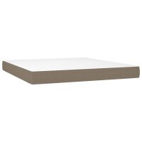 vidaXL Taschenfederkernmatratze Taupe 160x200x20 cm Stoff