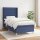 vidaXL Boxspringbett mit Matratze Blau 90x190 cm Stoff