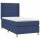 vidaXL Boxspringbett mit Matratze Blau 90x200 cm Stoff