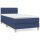 vidaXL Boxspringbett mit Matratze Blau 80x200 cm Stoff