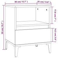 vidaXL Nachttische 2 Stk. Sonoma-Eiche 40x35x50 cm