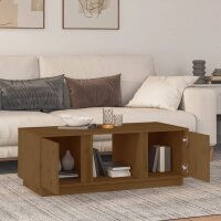 vidaXL Couchtisch Honigbraun 110x50x40 cm Massivholz Kiefer