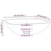 vidaXL Waschbecken Glas 42x42x14 cm Transparent