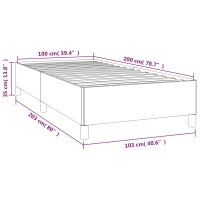 vidaXL Bettgestell Dunkelgr&uuml;n 100x200 cm Samt