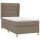 vidaXL Boxspringbett mit Matratze Taupe 90x190 cm Stoff