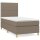 vidaXL Boxspringbett mit Matratze Taupe 90x190 cm Stoff