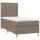 vidaXL Boxspringbett mit Matratze Taupe 90x190 cm Stoff