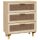 vidaXL Sideboard Braun 60x30x70 cm Massivholz Kiefer und Natur-Rattan