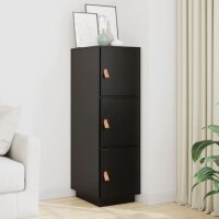 vidaXL Highboard Schwarz 34x40x108,5 cm Massivholz Kiefer