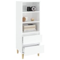 vidaXL Highboard Hochglanz-Wei&szlig; 40x36x110 cm Holzwerkstoff