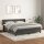 WOWONA Boxspringbett mit Matratze Dunkelgrau 180x200 cm Samt