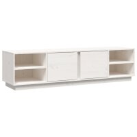 vidaXL TV-Schrank Wei&szlig; 156x40x40 cm Massivholz Kiefer