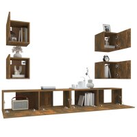 vidaXL 6-tlg. TV-Schrank-Set R&auml;uchereiche Holzwerkstoff