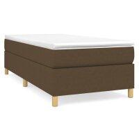 vidaXL Boxspringbett Dunkelbraun 90x190 cm Stoff