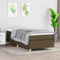 vidaXL Boxspringbett Dunkelbraun 90x190 cm Stoff