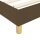 vidaXL Boxspringbett Dunkelbraun 90x190 cm Stoff