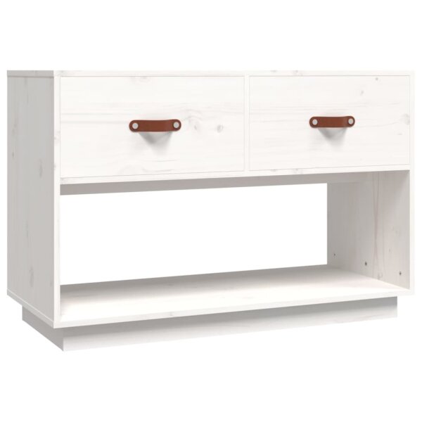 vidaXL TV-Schrank Wei&szlig; 90x40x60 cm Massivholz Kiefer