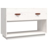 vidaXL TV-Schrank Wei&szlig; 90x40x60 cm Massivholz Kiefer