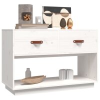 vidaXL TV-Schrank Wei&szlig; 90x40x60 cm Massivholz Kiefer