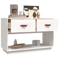 vidaXL TV-Schrank Wei&szlig; 90x40x60 cm Massivholz Kiefer