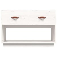 vidaXL TV-Schrank Wei&szlig; 90x40x60 cm Massivholz Kiefer